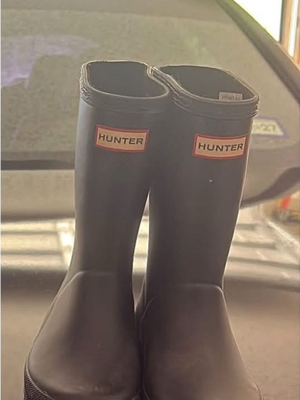 Hunter Black Classic Waterproof Rain Boots for Men